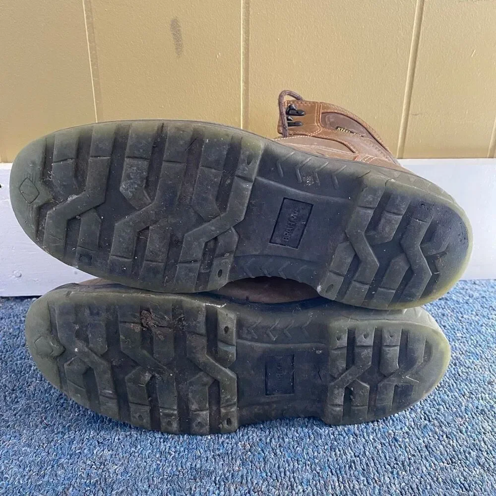 Brahma men 9.5 steel toe tie up lace work boots